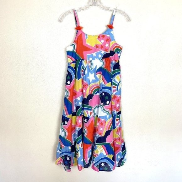 Mini Boden Other - Mini Boden Girls 11-12 Y Dress Sleeveless Tiered Tassel Colorful Sundress Summer